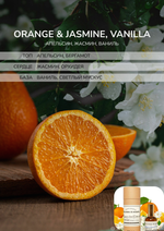 Ароматизатор для автомобиля во флаконе аромат по мотивам Zielinski & Rozen - Orange & Jasmine, Vanilla  8 мл