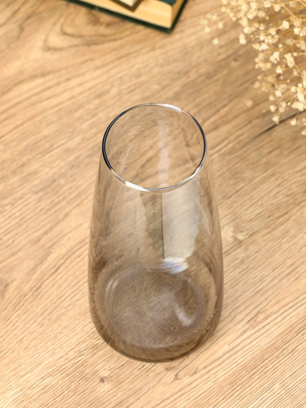 Ваза «Кэнди», 22×9×6.5 см, стекло, серая