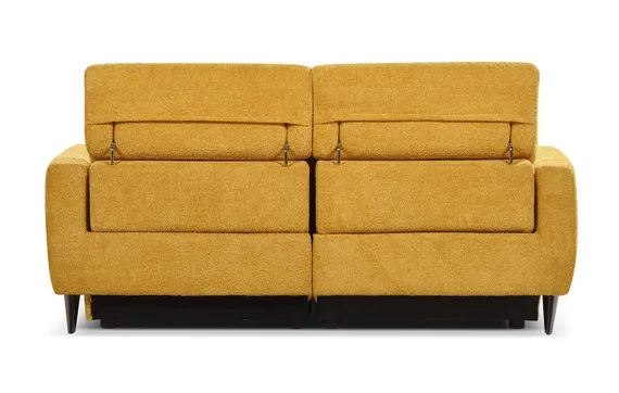 Диван-реклайнер с электроприводом Jasper, 200 см, желтый