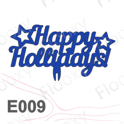 Топпер деревянный в букет цветов "Happy Hollidays" 10шт.