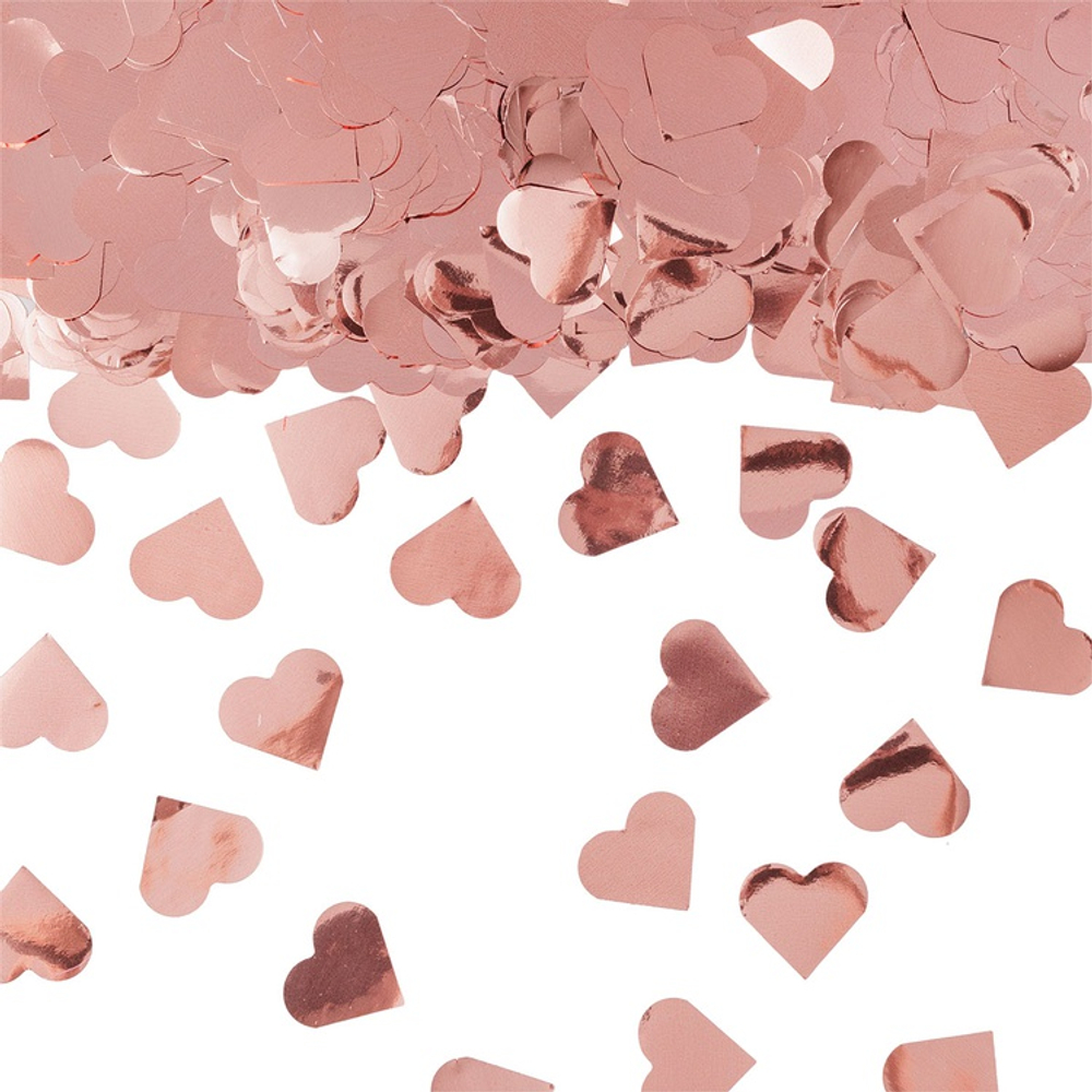 Хлопушка Бумфети 30см Сердца фол роз зол