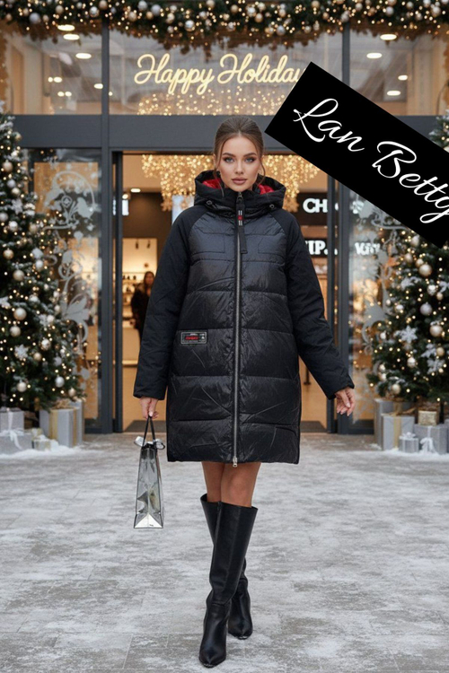 Куртка зимняя длинная с капюшоном