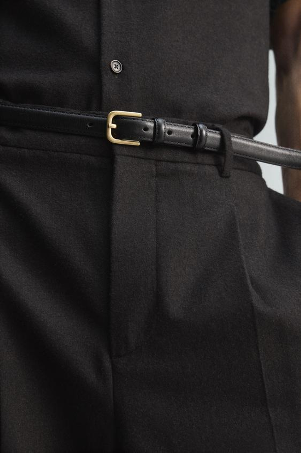 ZARA БРЮКИ ИЗ СМЕСОВОЙ ШЕРСТИ С ЗАЩИПАМИ — LIMITED EDITION, КОРИЧНЕВЫЙ