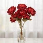 Искусственные цветы «FLOWERS GLAMOUR» 60см Пионы 2 цветка красные