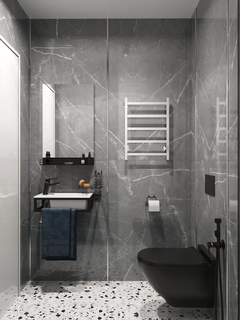 Полотенцесушитель электрический EWRIKA Пенелопа КВ7 60x45 см, подключение справа, слева, скрытое подключение справа, глянцевый хром, лесенка