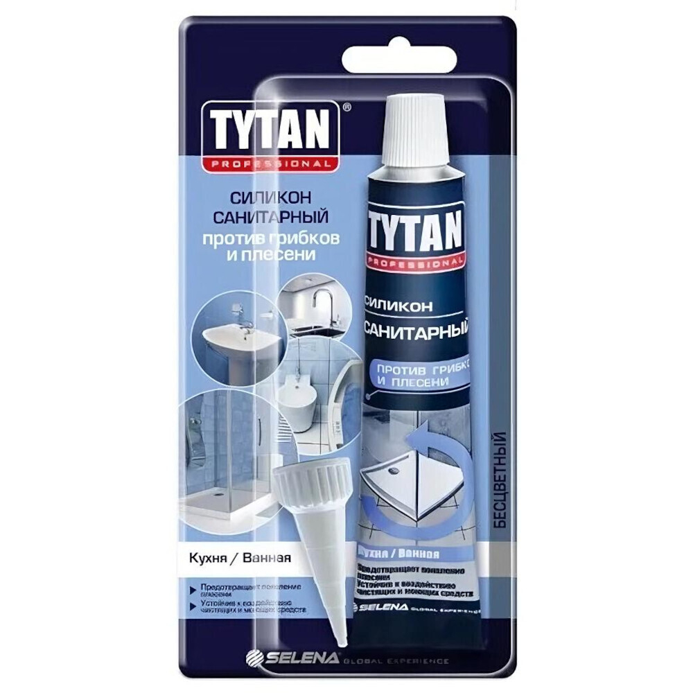 Герметик силиконовый Tytan Professional санитарный прозрачный 85 мл