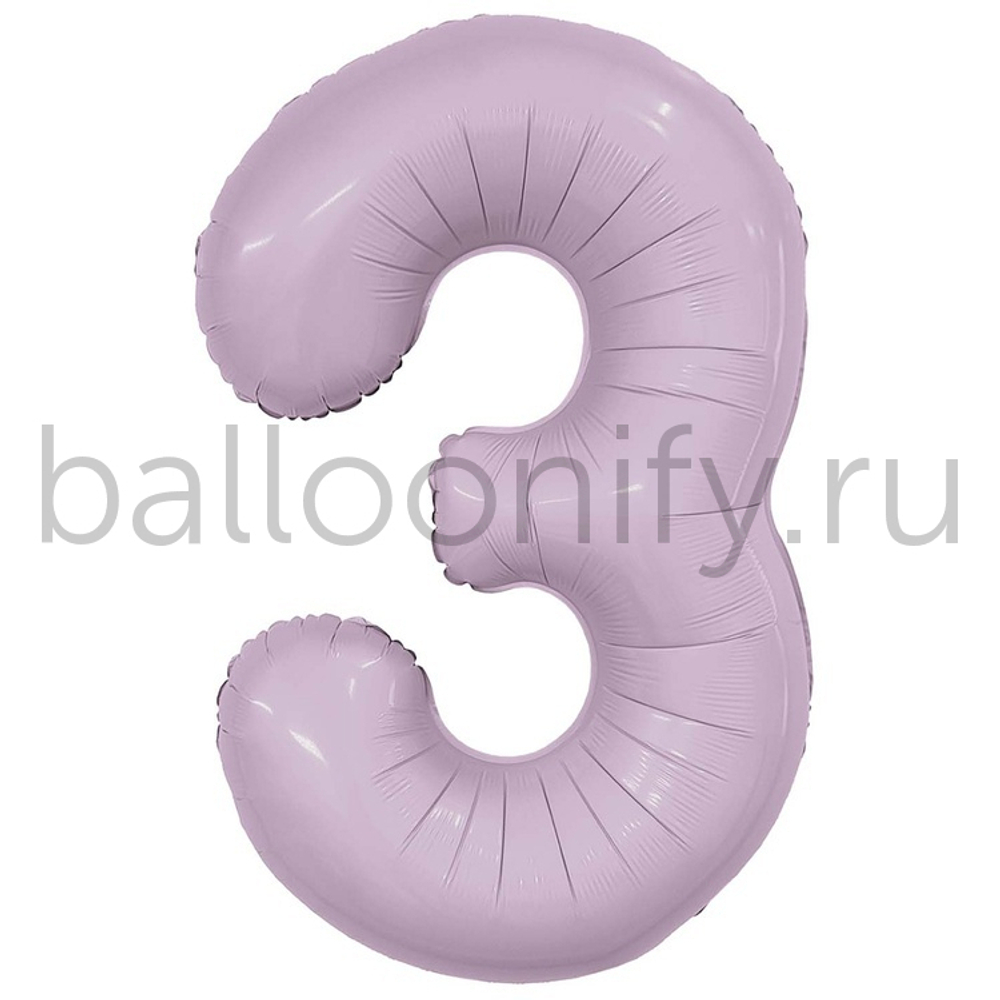 Шар ЦИФРА 3 Орхидея 40" 102 см