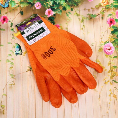 Перчатки акриловые «Наша Дача» с ПВХ обливом 3/4, утеплённые ДоброСад