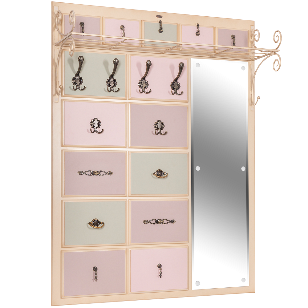 Вешалка настенная Пандора 4 Айвори Акварель