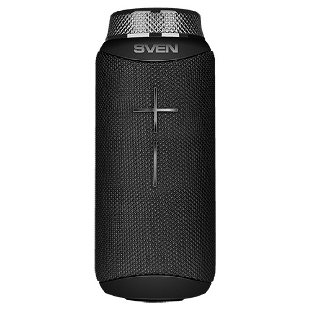 Портативная колонка SVEN PS-280, черный (12 Вт, Waterproof (IPx6), TWS, Bluetooth, FM, USB, microSD, 2400мА*ч)