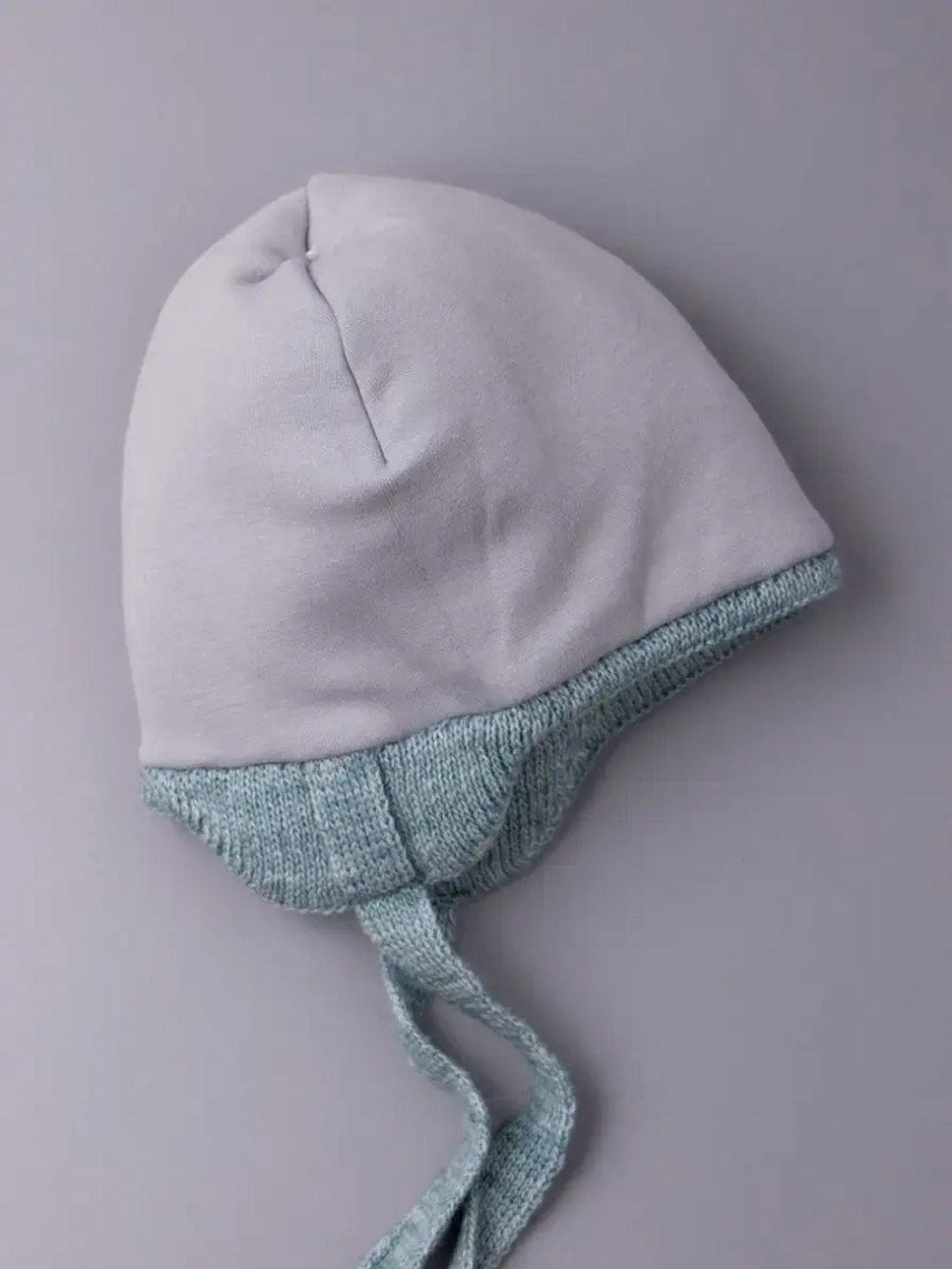 Шапка детская зимняя вязаная с ушками