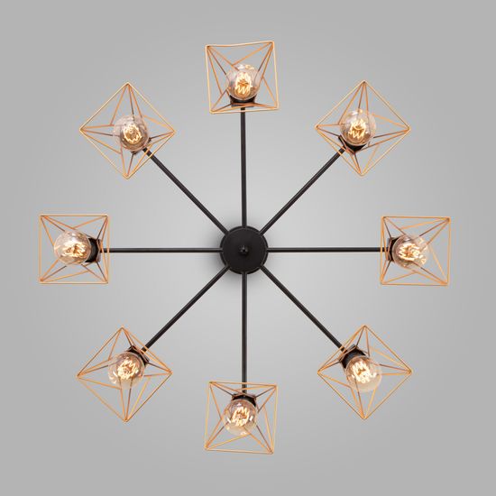 70107/8 / потолочный светильник / черный/латунь