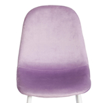 Стул BREEZE (mod. 4724) / 1 шт. в упаковке вельвет/металл, 44 х 53 х 87 см, Light lavander (светло-лавандовый) HLR26 / белый