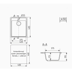 Мойкa ML-GMU02 УЛЬТРА прямоугольная, бежевый камень, 425*485 мм (глуб. чаши 175)