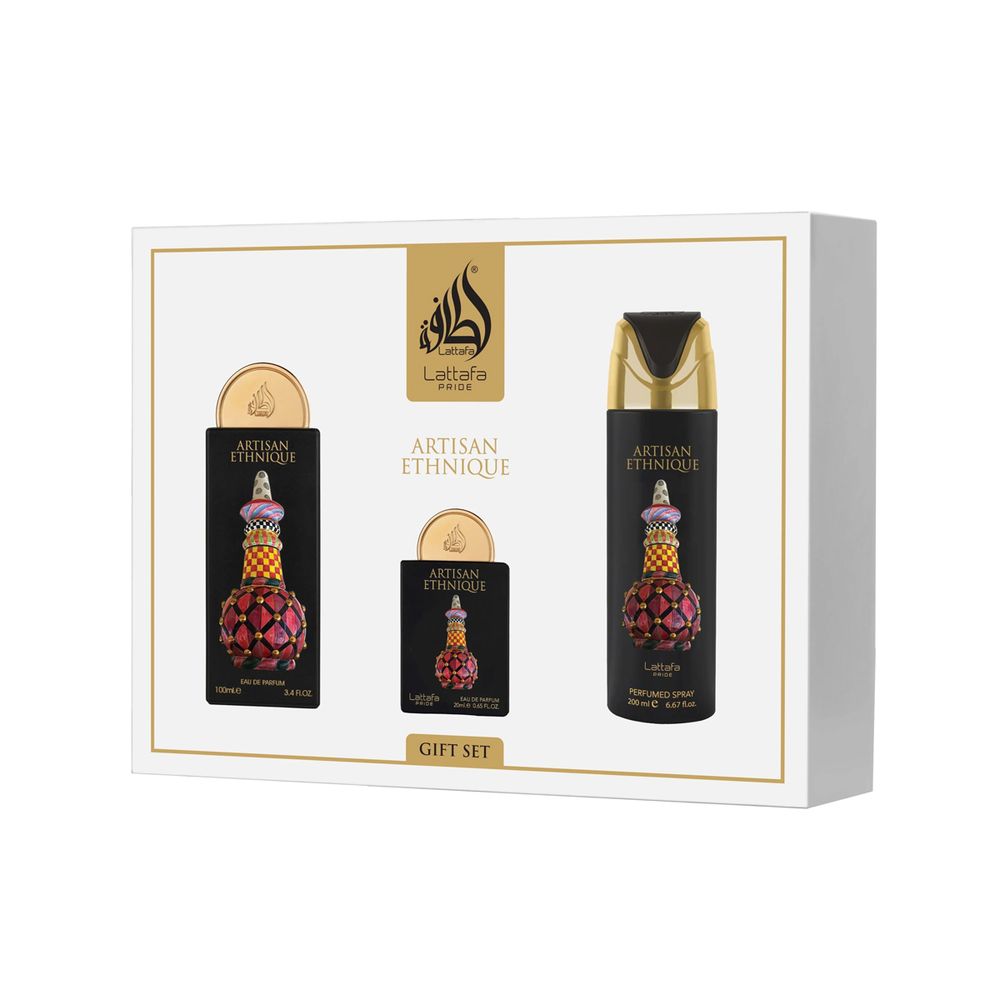 Lattafa Pride Artisan Ethnique EDP 100 ml + EDP 20 ml + DEO VAPO 200 ml (unisex) 1 pcs