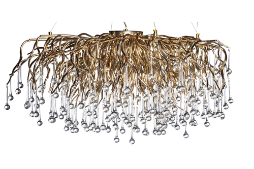 Люстра Garda Decor подвесная "Капли" круглая (шампань)