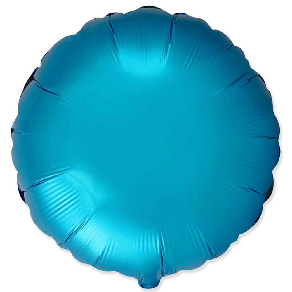 Шар фольгированный Круг 46 см (Голубой)