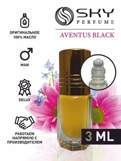Масляные духи Aventus Black Men Delux 3 мл