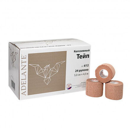 Тейп когезивный Adelante 5,0 см х 4,5 м