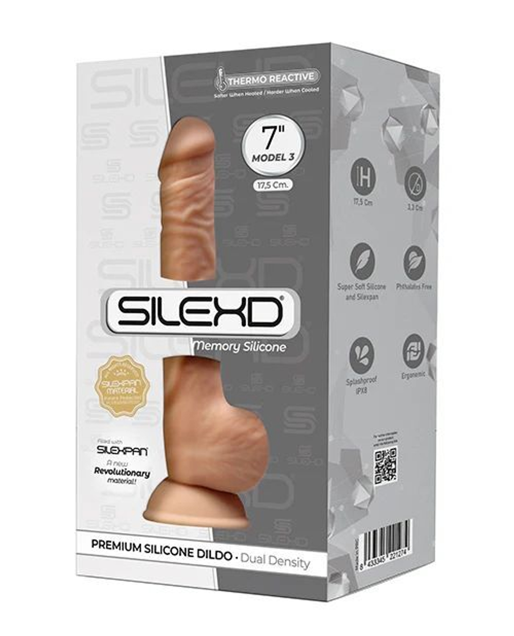 Телесный фаллоимитатор SILEXD Model 3 - 17,5 см. (Цвет: телесный)