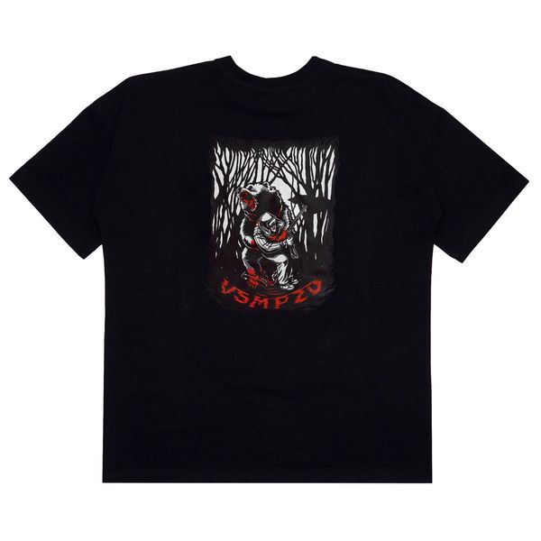 Футболка «Медведь» оверсайз Черная - фото 2