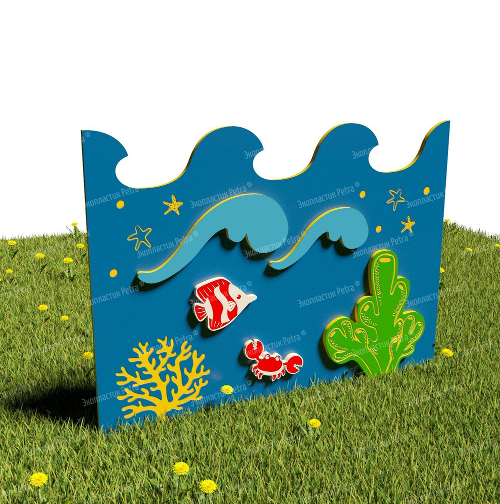 Забор уличный из экопластика 1, секция 1000х740 мм