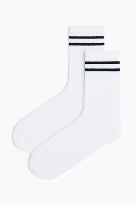 H&M Набор из пяти пар спортивных носков DryMove™, белый