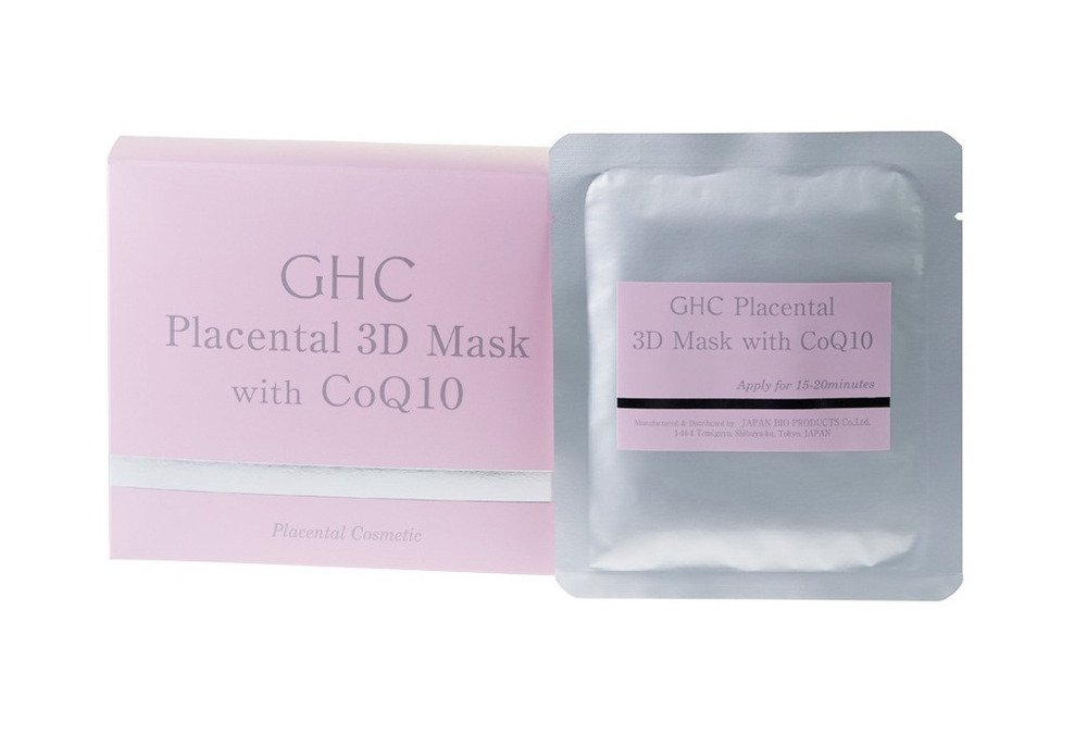 GHC Placental Cosmetic 3-D маска моделирующая с гидролизатом плаценты и коэнзимом Q10 / GHC Placental 3D Мask with Q10 5 шт.