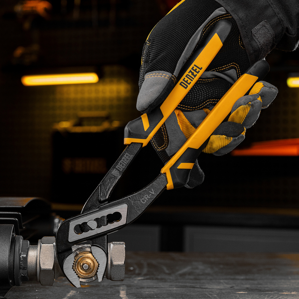 Набор инструментов, 1/2", 1/4", CrV, S2, пластиковый кейс, 64 предмета Denzel