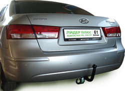 Фаркоп(прицепное) Лидер-Плюс для HYUNDAI SONATA (NF) (седан) 2004-2010(паспорт и сертификат в комплекте)(без электрики)H211-A