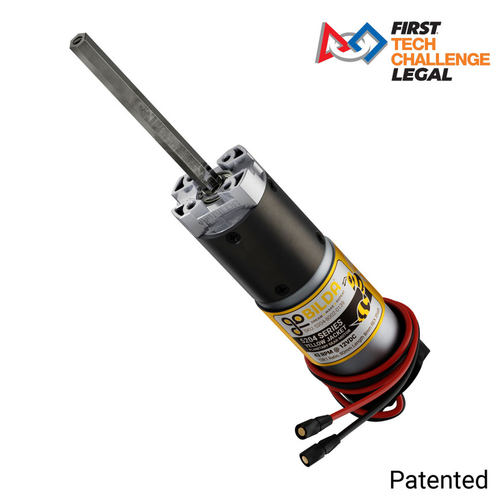 5204 Series Yellow Jacket Planetary Gear Motor (139:1 Ratio, 80mm Length 8mm REX™ Shaft, 43 RPM, 3.3 - 5V Encoder)