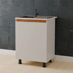 Кухня Валенсия 180 см со столешницей (6 модулей) / белый ЛДСП, массив дуба