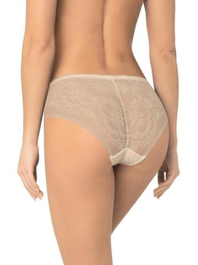 Трусики-слипы из тончайшего кружева и эластичного полотна (Размер: M) (Цвет: молочный)
