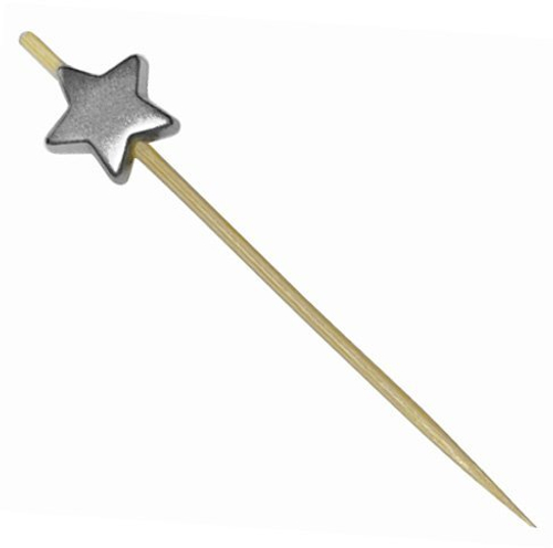 Пика бамбуковая Optiline Серебряная Звезда, 9 см, 100 штук