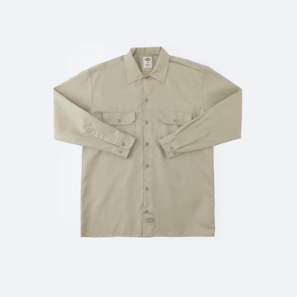 Рубашка Dickies Long Sleeve Work Shirt (khaki) артикул: - купить в магазине Дайс