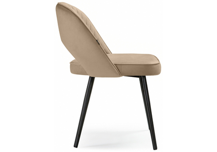 Стул на металлокаркасе Woodville Сандвикен velutto 05, черный, ножки черные