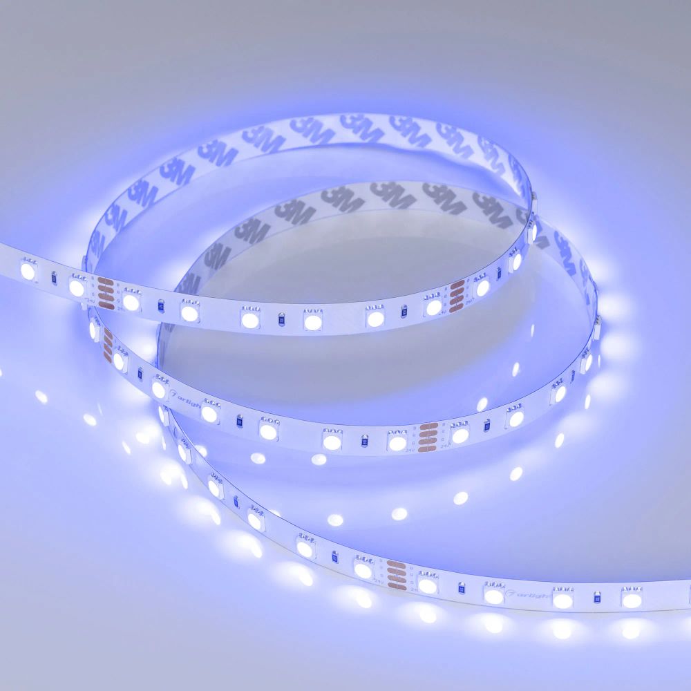 Светодиодная лента RT-B60-10mm 24V RGB (14.4 W/m, IP20, 5060, 5m) (Arlight, Открытый) 010367(2)