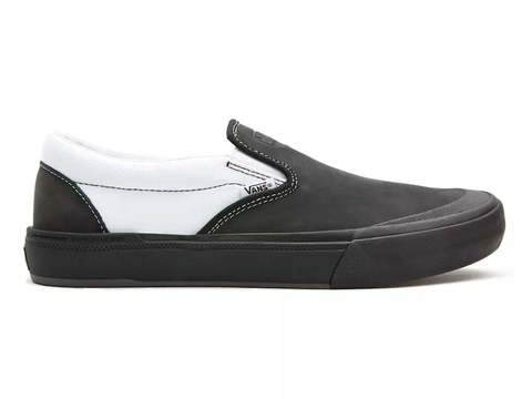 Vans slip on pro black white white online