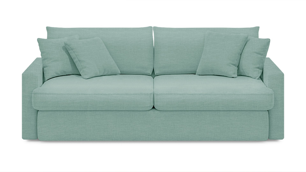 Диван Стелф ЭКО Strong Plus 07 210*109*90 см, Бирюзовый Рогожка Еврокнижка Фиеста