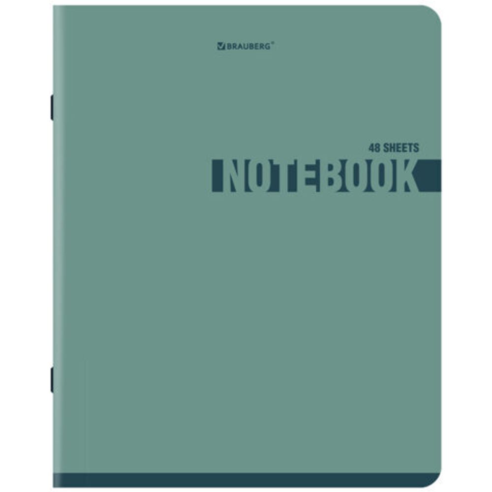 Тетрадь А5, 48 л., BRAUBERG, скоба, клетка, SoftTouch, "NoteColor", (микс в спайке), 405326