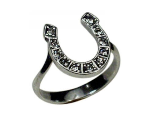 "Подкова"  кольцо в серебряном покрытии из коллекции "Конкур" от Jenavi