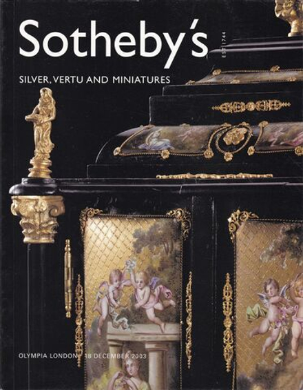 Каталог аукциона Sotheby's, Лондон, Серебро, объекты роскоши и миниатюры от 18 декабря 2003 года