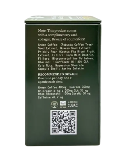 GREEN COFFEE BEAN EXTRACT ( Зеленый Кофе ) капсулы для похудения
