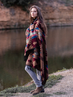 Палантин теплый с орнаментом Навахо