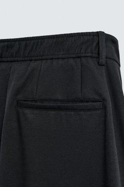 ZARA БРЮКИ RELAXED FIT ИЗ СТРУЯЩЕЙСЯ ТКАНИ, МОРСКОЙ ТЕМНО-СИНИЙ