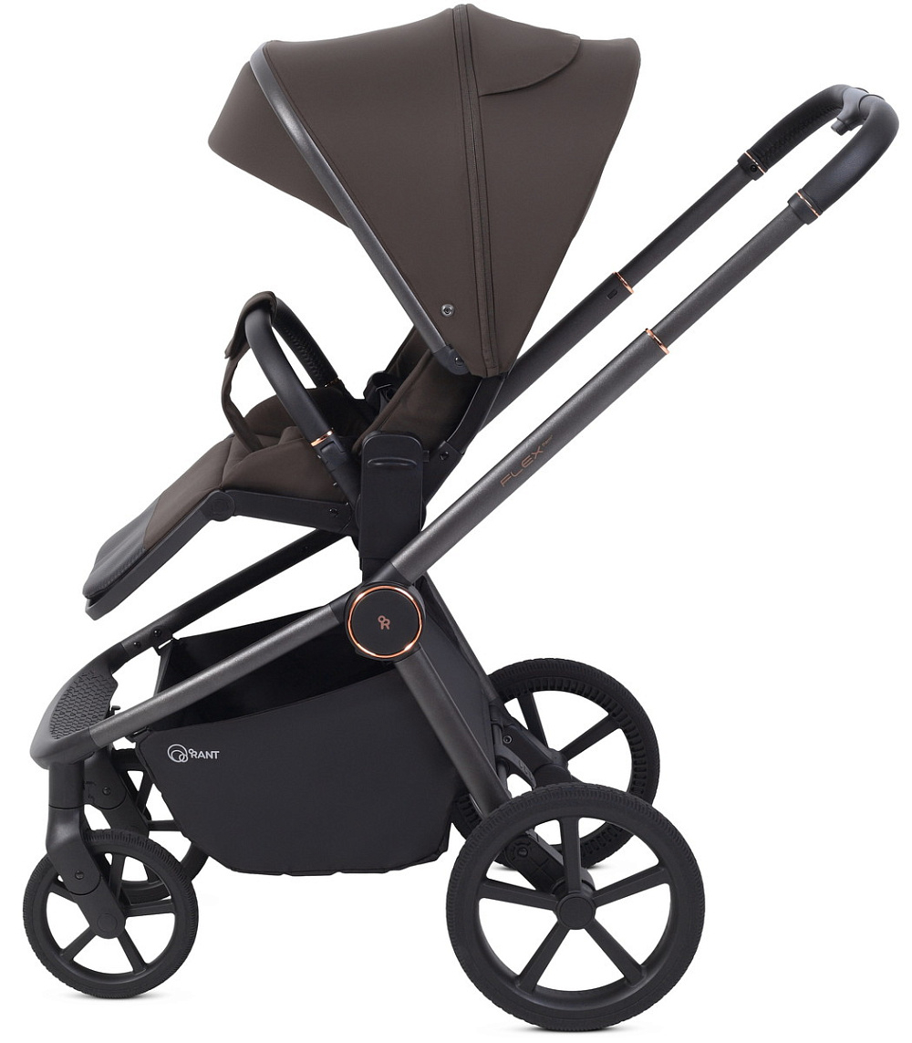 Детская коляска Rant Flex Therm Soft 3 в 1 с автокреслом Cruise Grey Shine Brown
