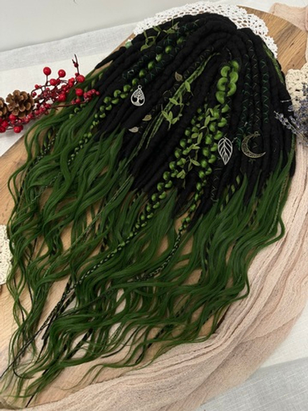 Фактурные войлочные дреды с кончиками из термоволокна