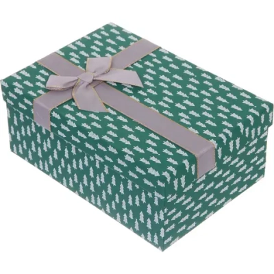 Коробка подарочная «Зимняя радость» 23*16*9,5 см, Зеленый