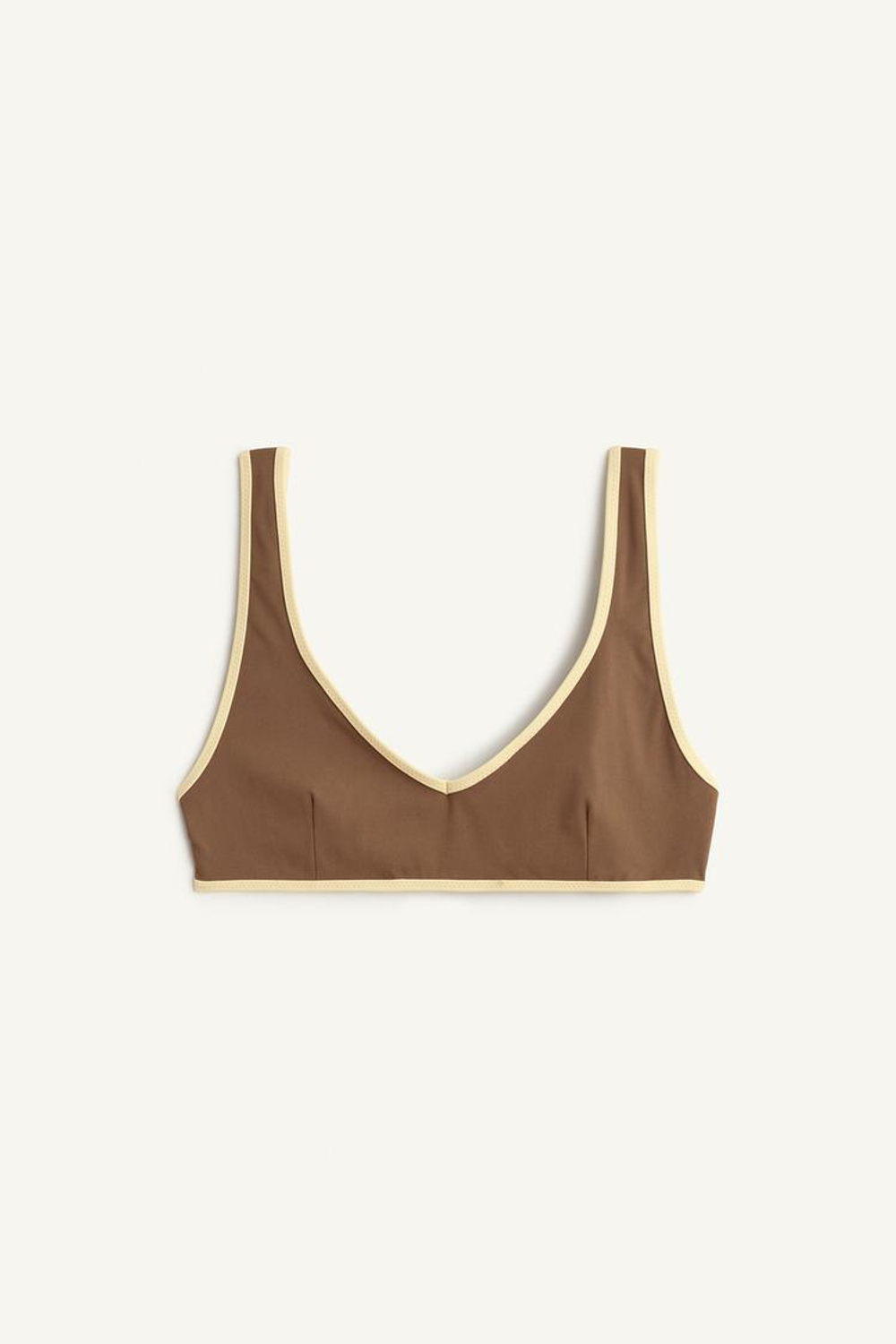 ZARA ТОП-БИКИНИ С V-ОБРАЗНЫМ ВЫРЕЗОМ, ХАКИ