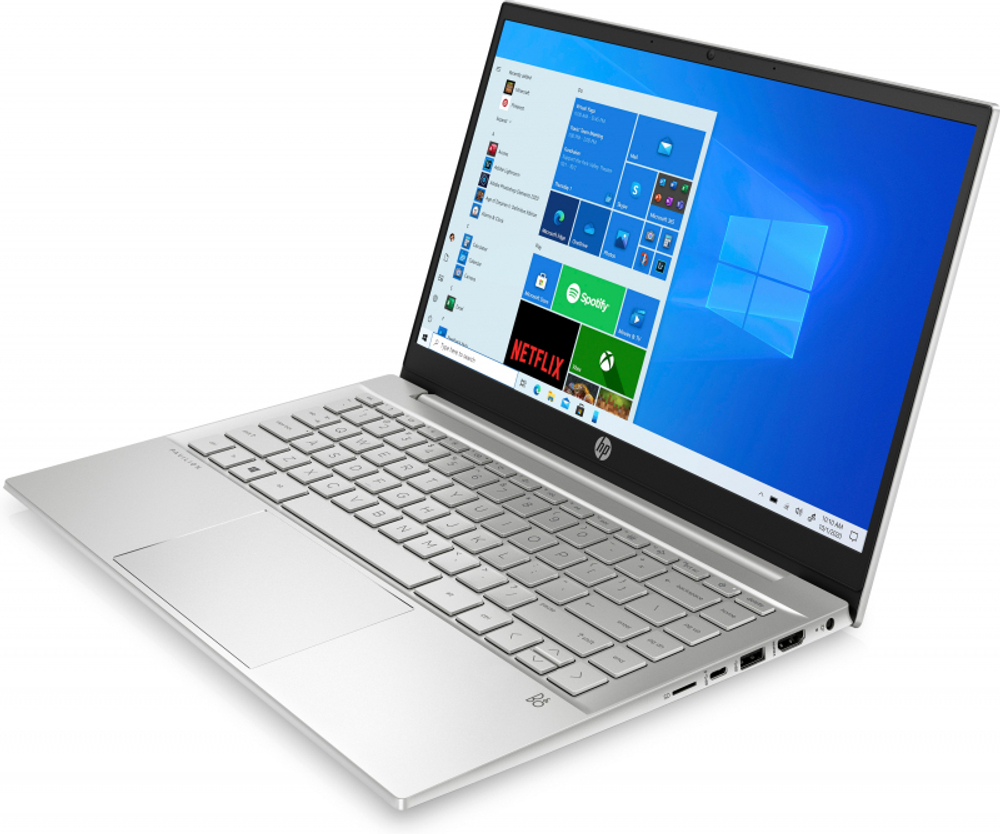 Ноутбук HP Pavilion 14-ec0046ur 14"(1920x1080 IPS)/AMD Ryzen 5 5500U(2.1Ghz)/8192Mb/512PCISSDGb/noDVD/Int:AMD Radeon Integrated Graphics/Cam/BT/WiFi/43WHr/war 1y/Natural silver  /WinHome + RU kbd (601C7EA)